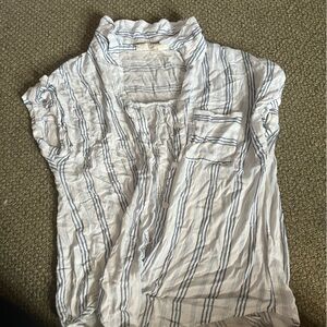 Sweet Wanderer Blue and White Striped Top